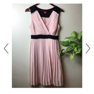 Elle Pink and Black Midi Dress